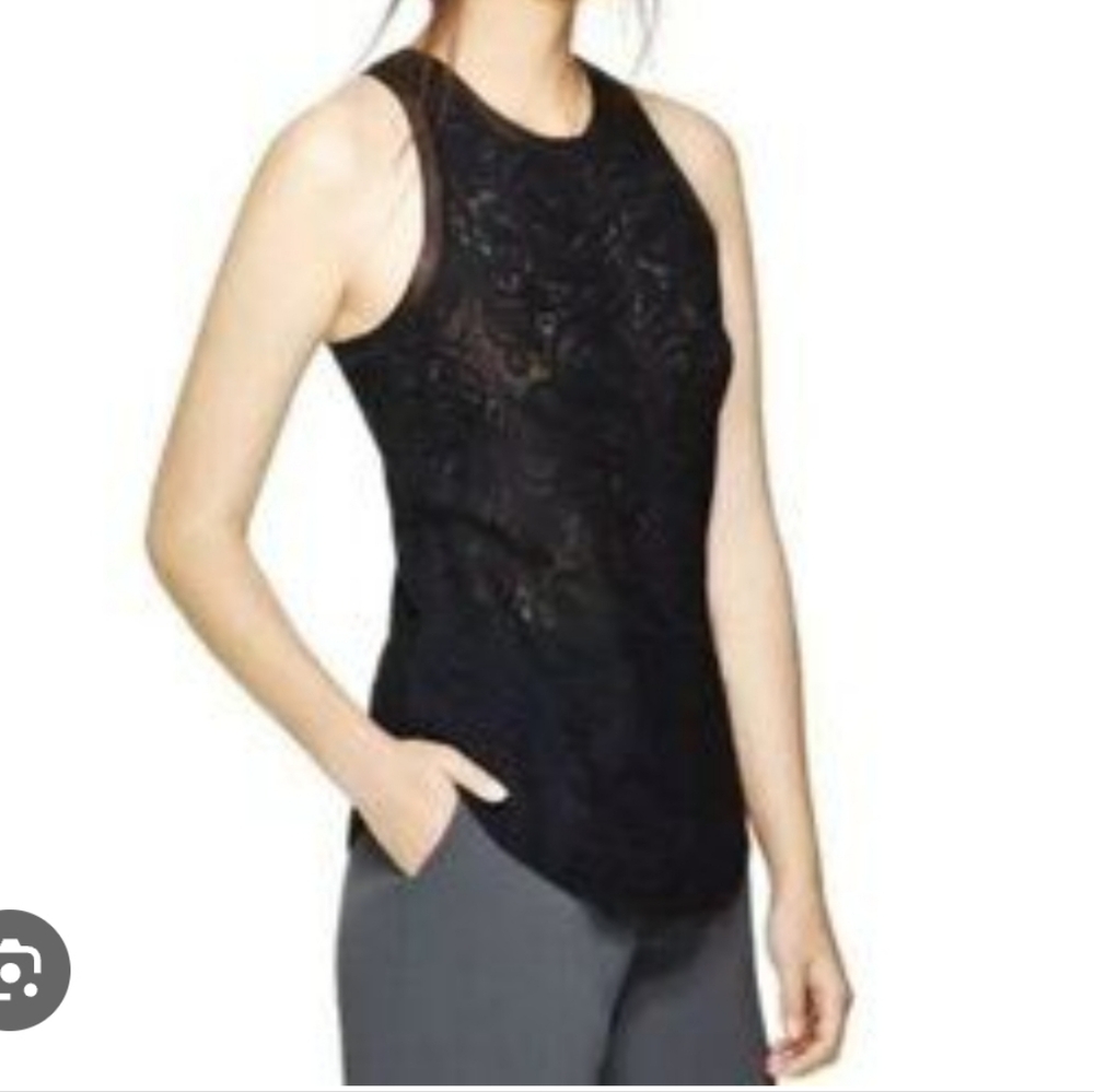 🌞Aritzia | Wilfred Black Lace Tank Top
